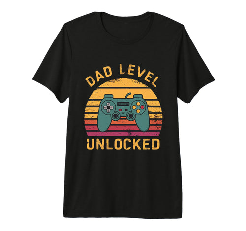 Dad Level Unlocked Funny New Dad Gifts T-Shirt - Fun Novelty Design Unisex - T-Shirt, Sweatshirt, Hoodie