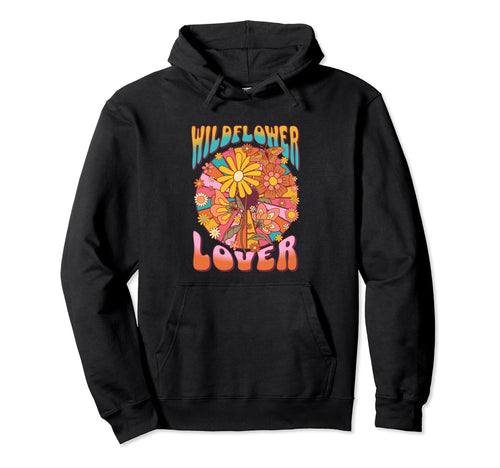 Wildflower Lover Boho 60S Floral Hippie Hoodie - Custom Art Print Unisex - T-Shirt, Sweatshirt, Hoodie