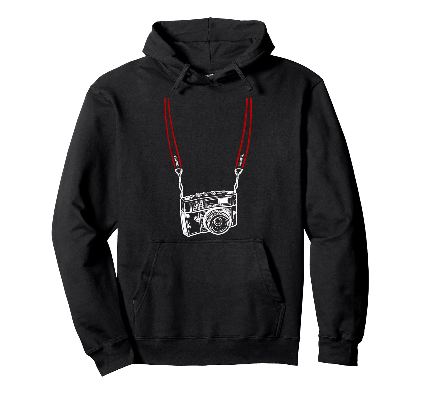 Funny Camera Photographer Costume Hoodie - Minimalist Print for Adults - T-Shirt, Sweatshirt, Hoodie