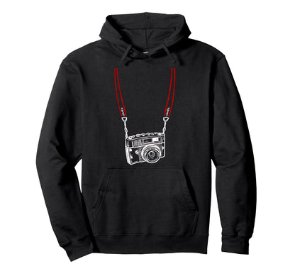 Funny Camera Photographer Costume Hoodie - Minimalist Print for Adults - T-Shirt, Sweatshirt, Hoodie