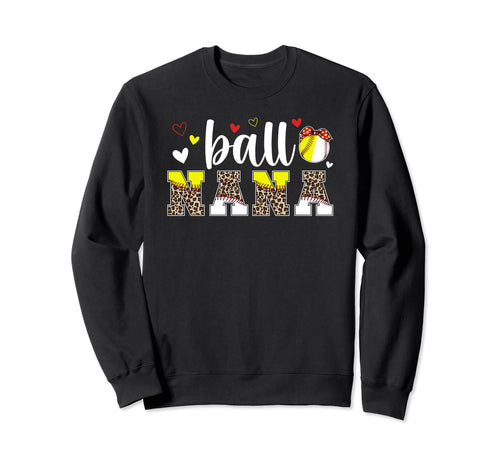 Ball Nana Leopard Baseball Sweatshirt - Aesthetic Graphic Men Women - T-Shirt, Sweatshirt, Hoodie