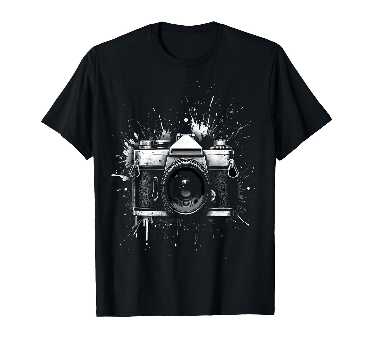 Camera Splatter Art Photography T-Shirt - Graphic Print Men Women - T-Shirt, Sweatshirt, Hoodie