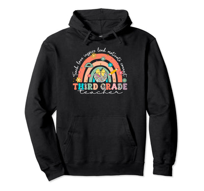Teach Love Inspire Rainbow Third Hoodie - Casual Everyday Wear for Adults - T-Shirt, Sweatshirt, Hoodie