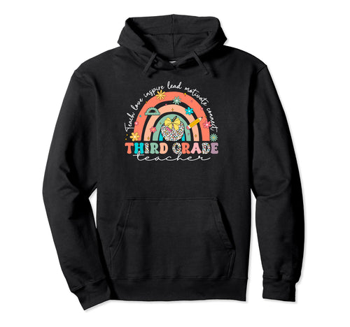 Teach Love Inspire Rainbow Third Hoodie - Casual Everyday Wear for Adults - T-Shirt, Sweatshirt, Hoodie
