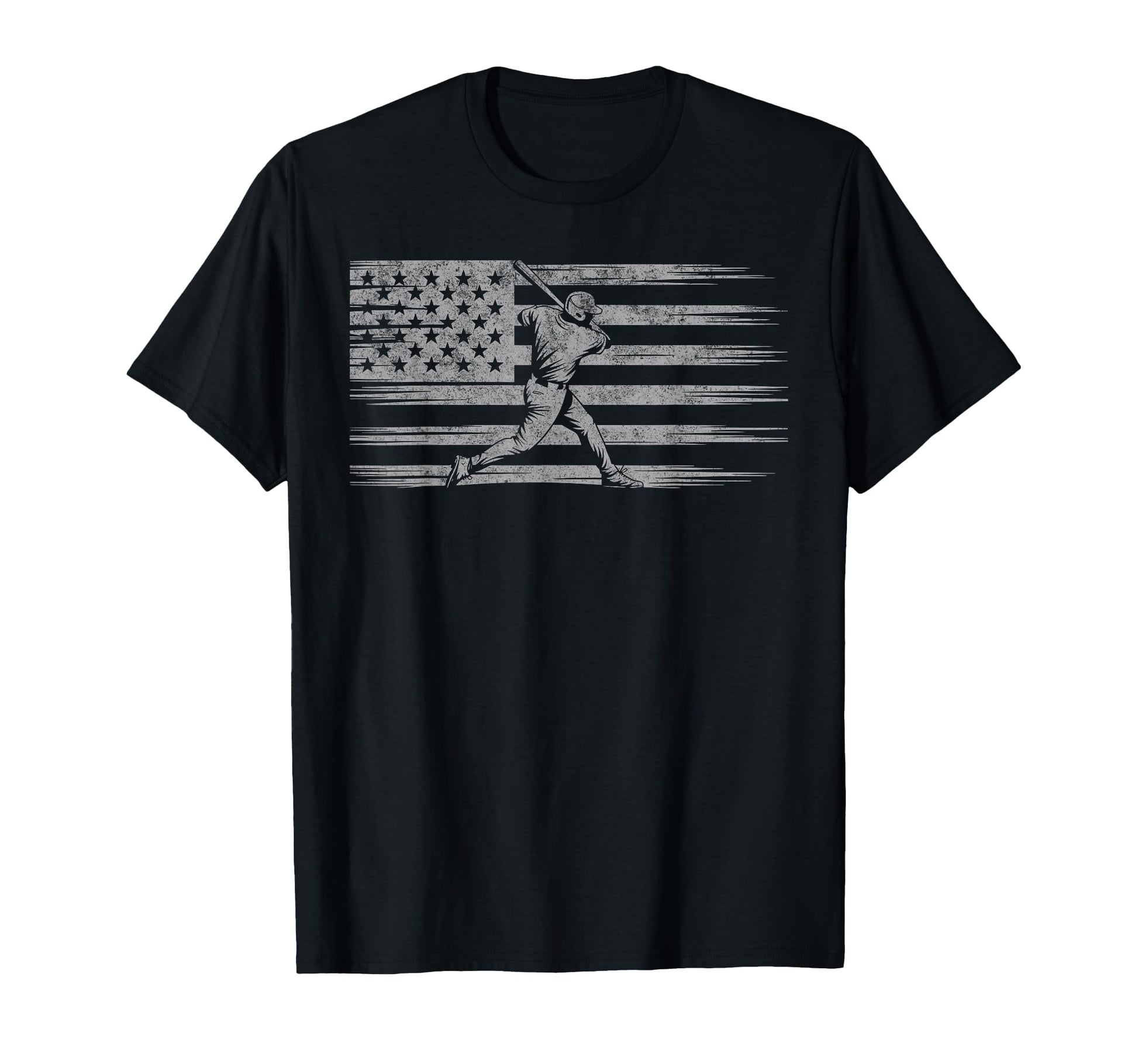 Baseball Us Flag Baseball Lover Dad T-Shirt - Novelty Apparel Men Women - T-Shirt, Sweatshirt, Hoodie
