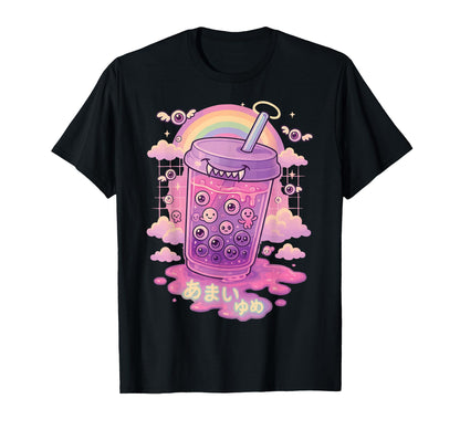 Japanese Boba Weirdcore Aesthetic Pastel T-Shirt - Minimalist Print Unisex - T-Shirt, Sweatshirt, Hoodie