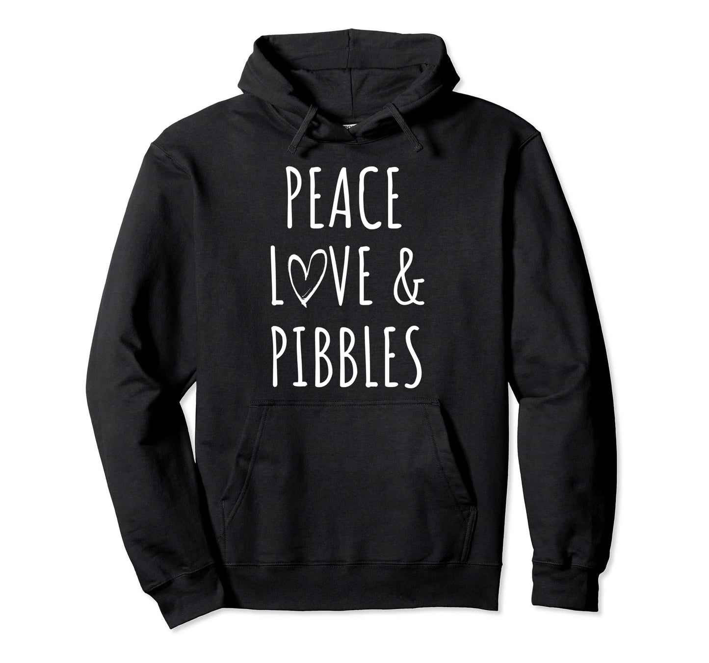 Peace Love And Pibbles Mom Dad Hoodie - Minimalist Print for Adults - T-Shirt, Sweatshirt, Hoodie