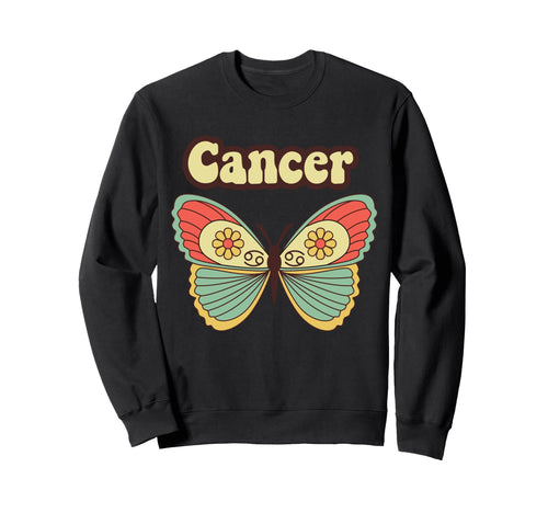 Cancer Zodiac Butterfly Astrology Sweatshirt - Fun Novelty Design Unisex - T-Shirt, Sweatshirt, Hoodie