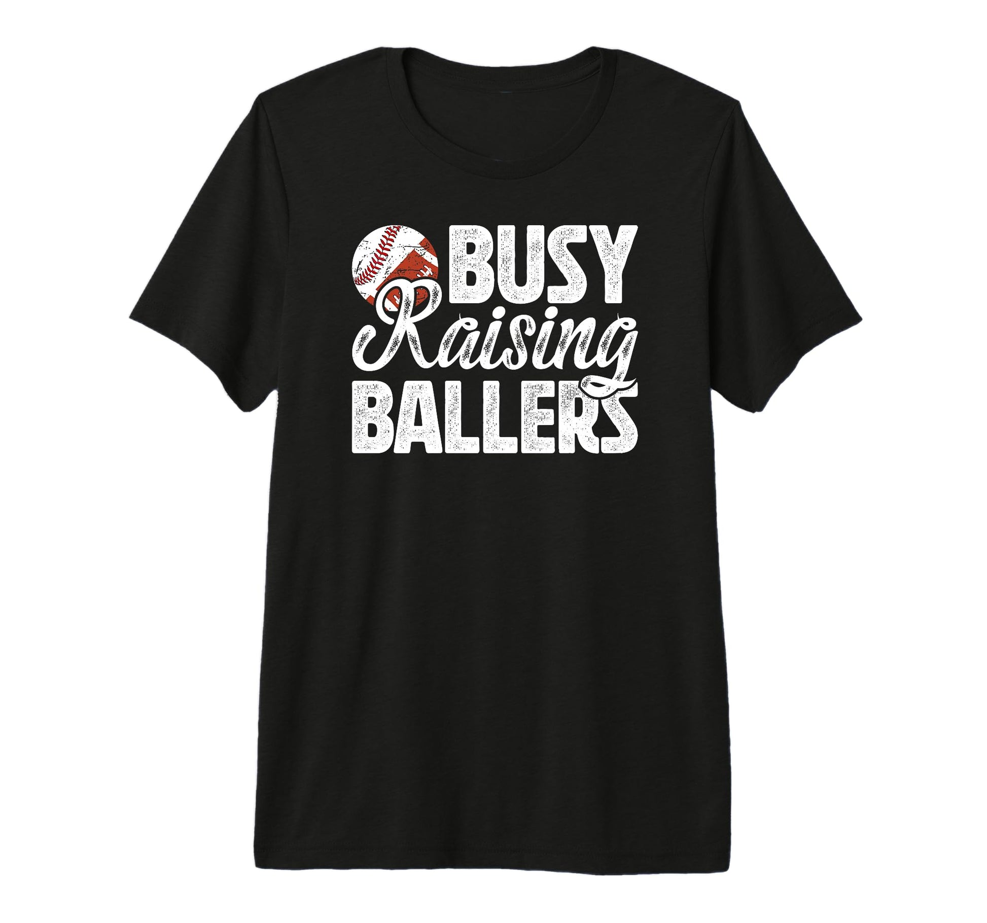 Mens Busy Raising Ballers Football T-Shirt - Trendy Graphic for Adults - T-Shirt, Sweatshirt, Hoodie