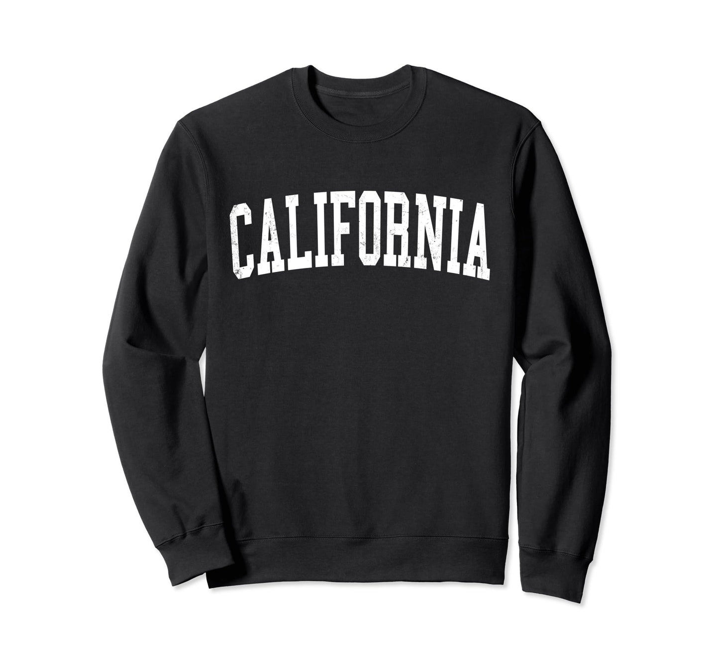 California Md Distressed White Sweatshirt - Fun Novelty Design Men Women - T-Shirt, Sweatshirt, Hoodie