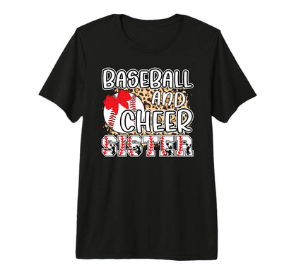 Baseball And Cheer Sister T-Shirt - Casual Everyday Wear for Adults - T-Shirt, Sweatshirt, Hoodie