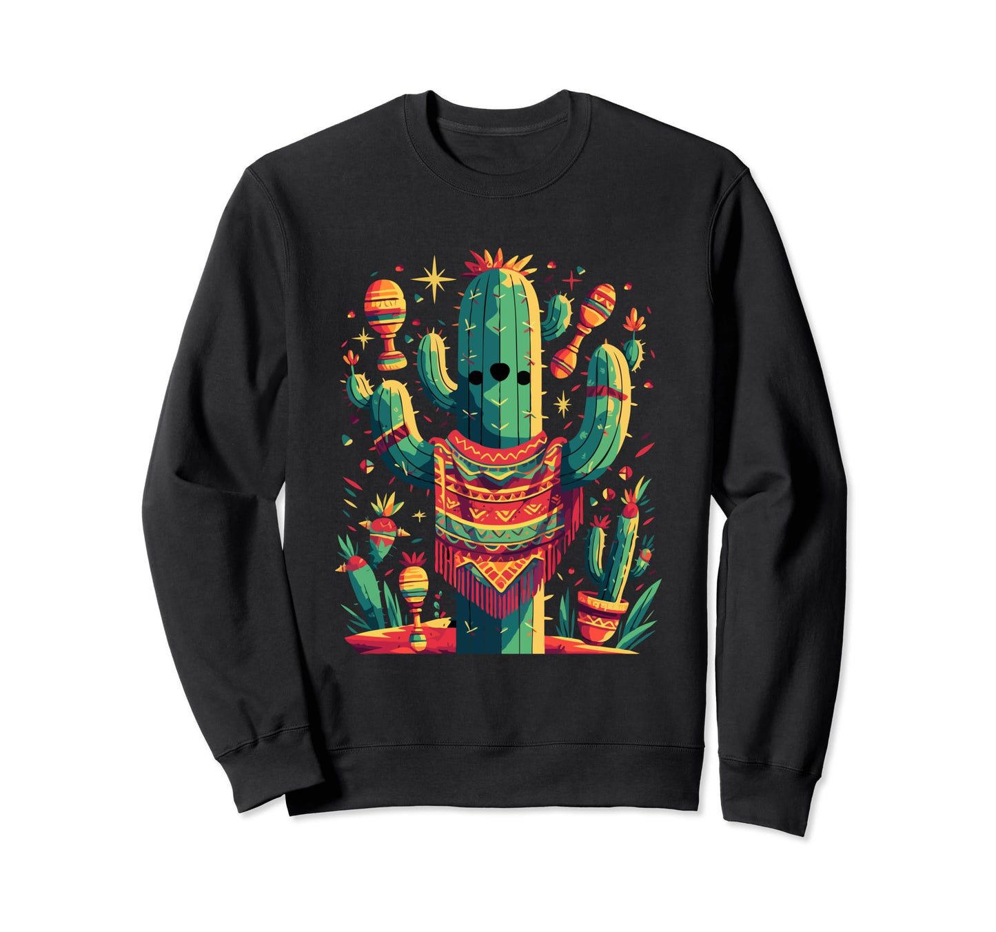 Cactus Serape Succulent Plant Sweatshirt - Fun Novelty Design Men Women - T-Shirt, Sweatshirt, Hoodie