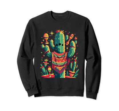 Cactus Serape Succulent Plant Sweatshirt - Fun Novelty Design Men Women - T-Shirt, Sweatshirt, Hoodie