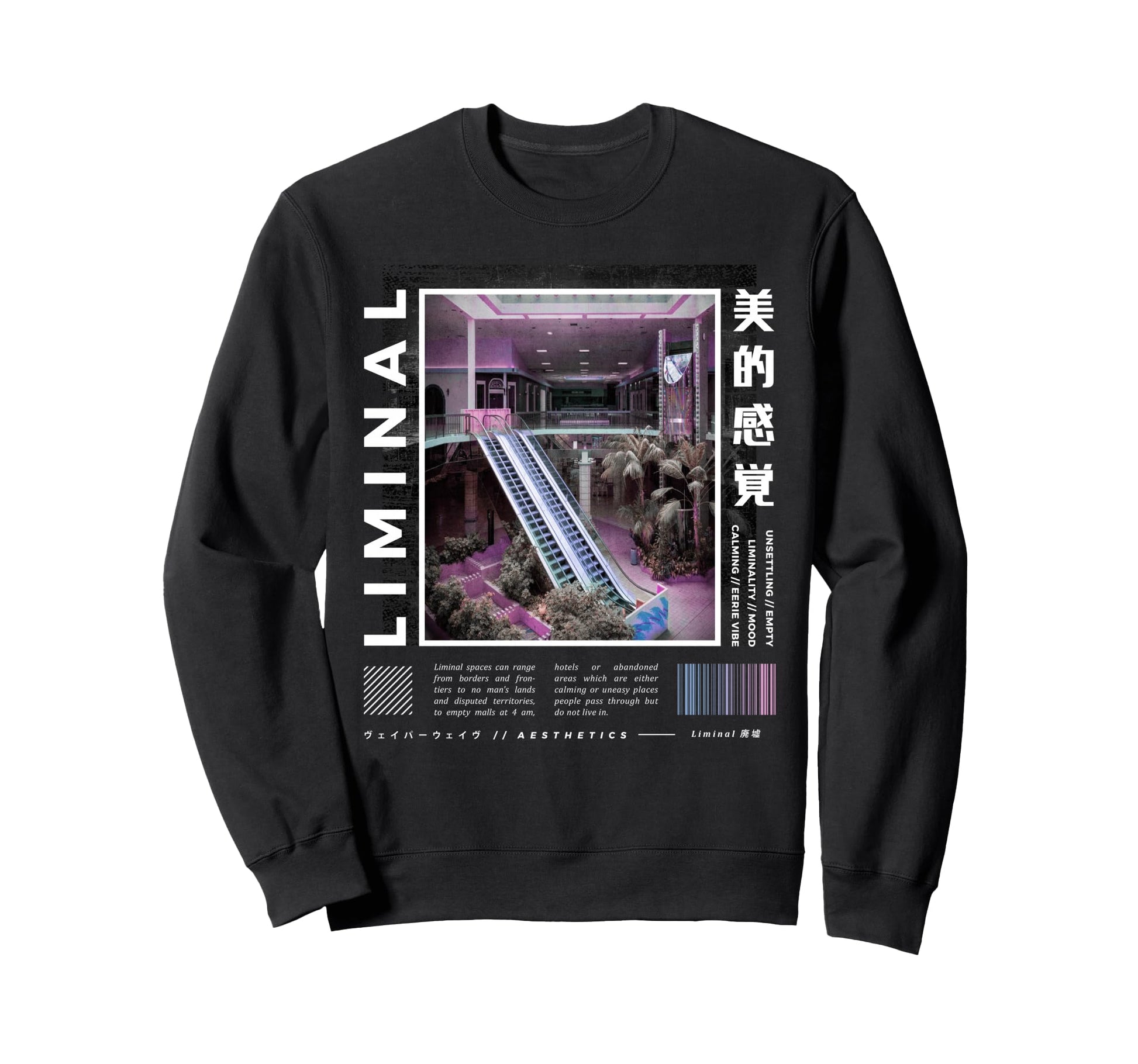 Liminal Spaces Vaporwave Sweatshirt - Aesthetic Graphic Men Women - T-Shirt, Sweatshirt, Hoodie