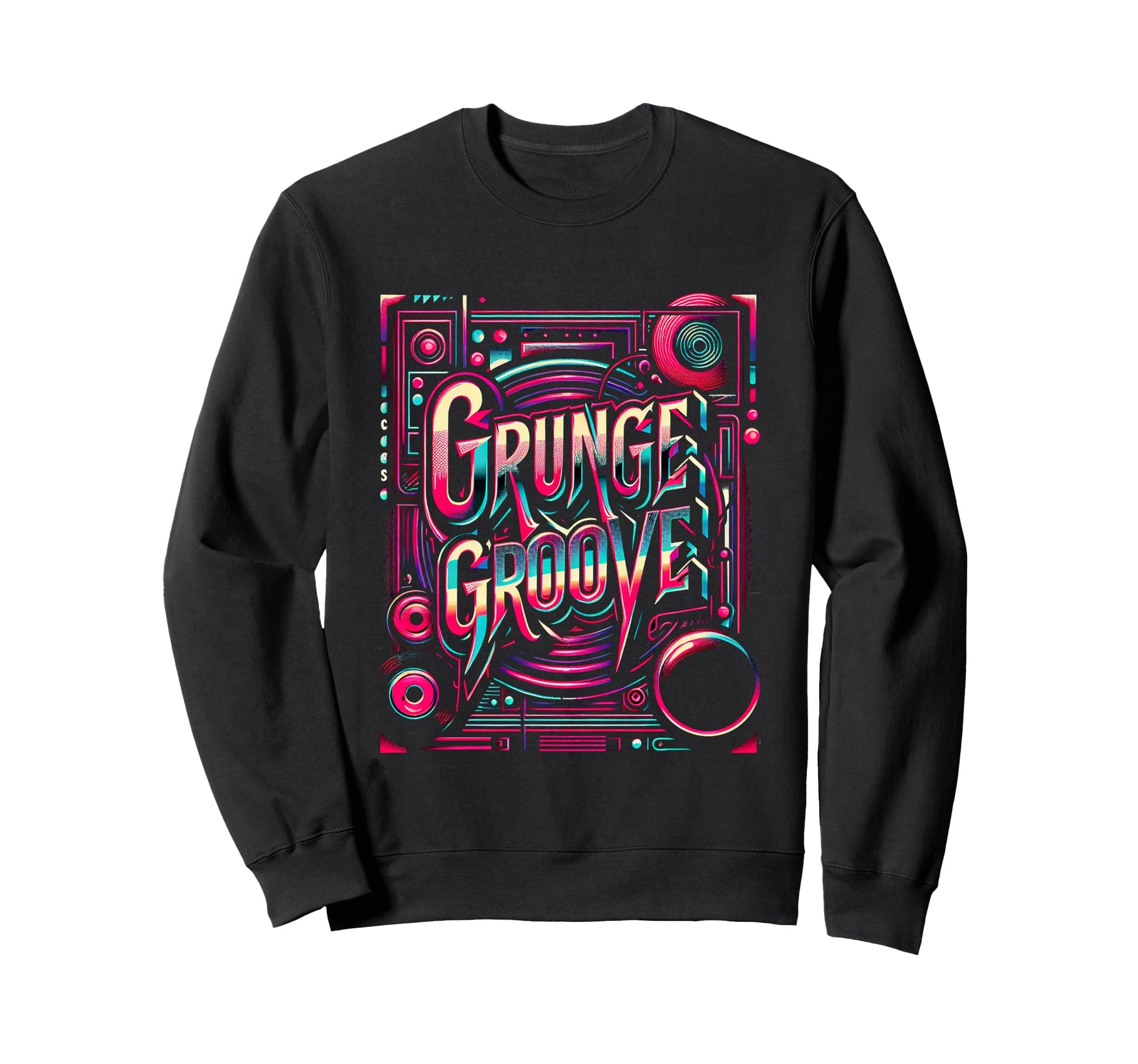 Grunge Groove 90S Alternative Rock Sweatshirt - Custom Art Print Unisex - T-Shirt, Sweatshirt, Hoodie