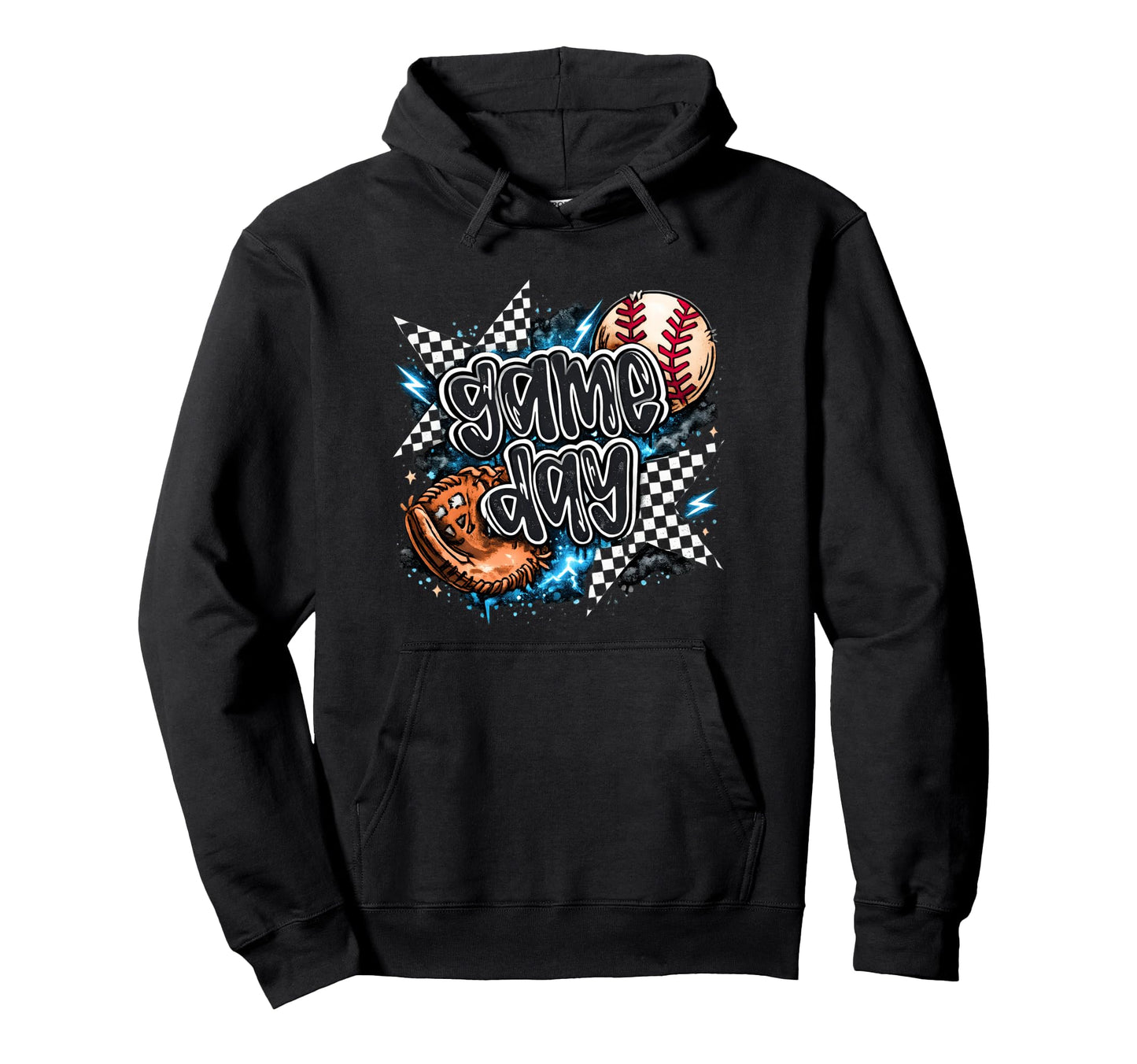 Baseball Sister Mom Game Day Cheer Hoodie - Fun Novelty Design Unisex - T-Shirt, Sweatshirt, Hoodie