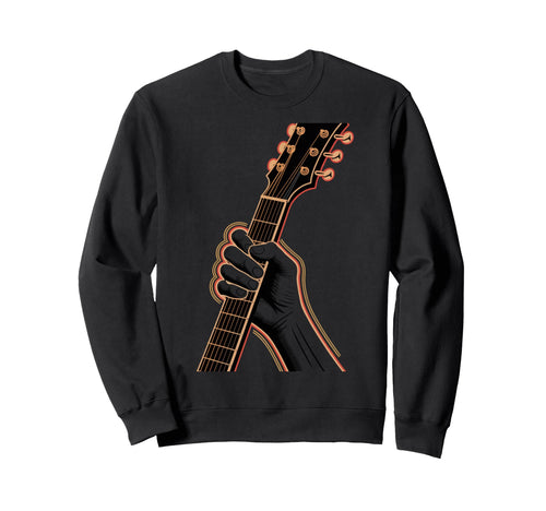 Guitarist Hand Fretboard Electric Sweatshirt - Minimalist Print Men Women - T-Shirt, Sweatshirt, Hoodie