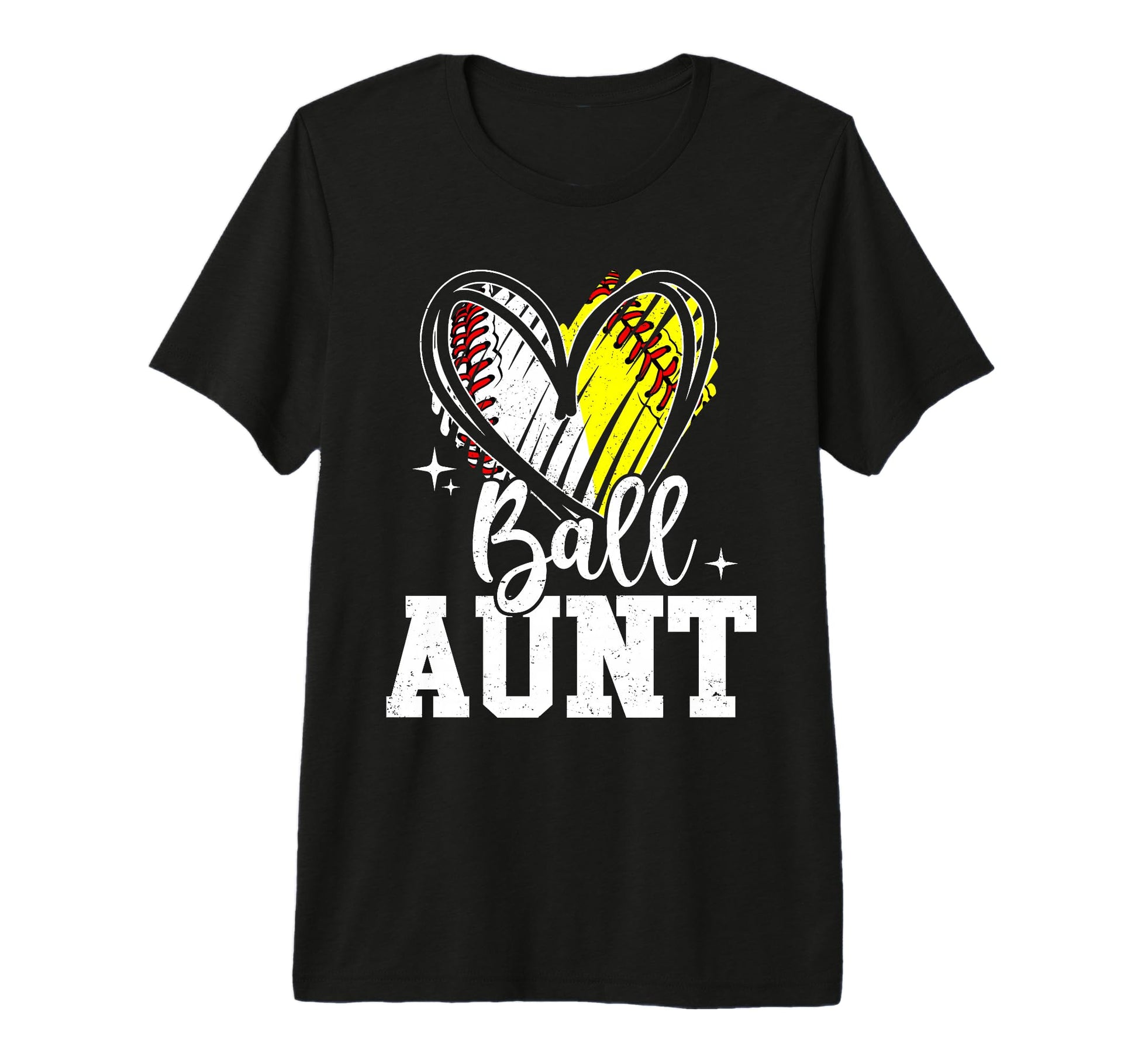 Ball Aunt Softball Baseball Aunt Both T-Shirt - Minimalist Print Men Women - T-Shirt, Sweatshirt, Hoodie