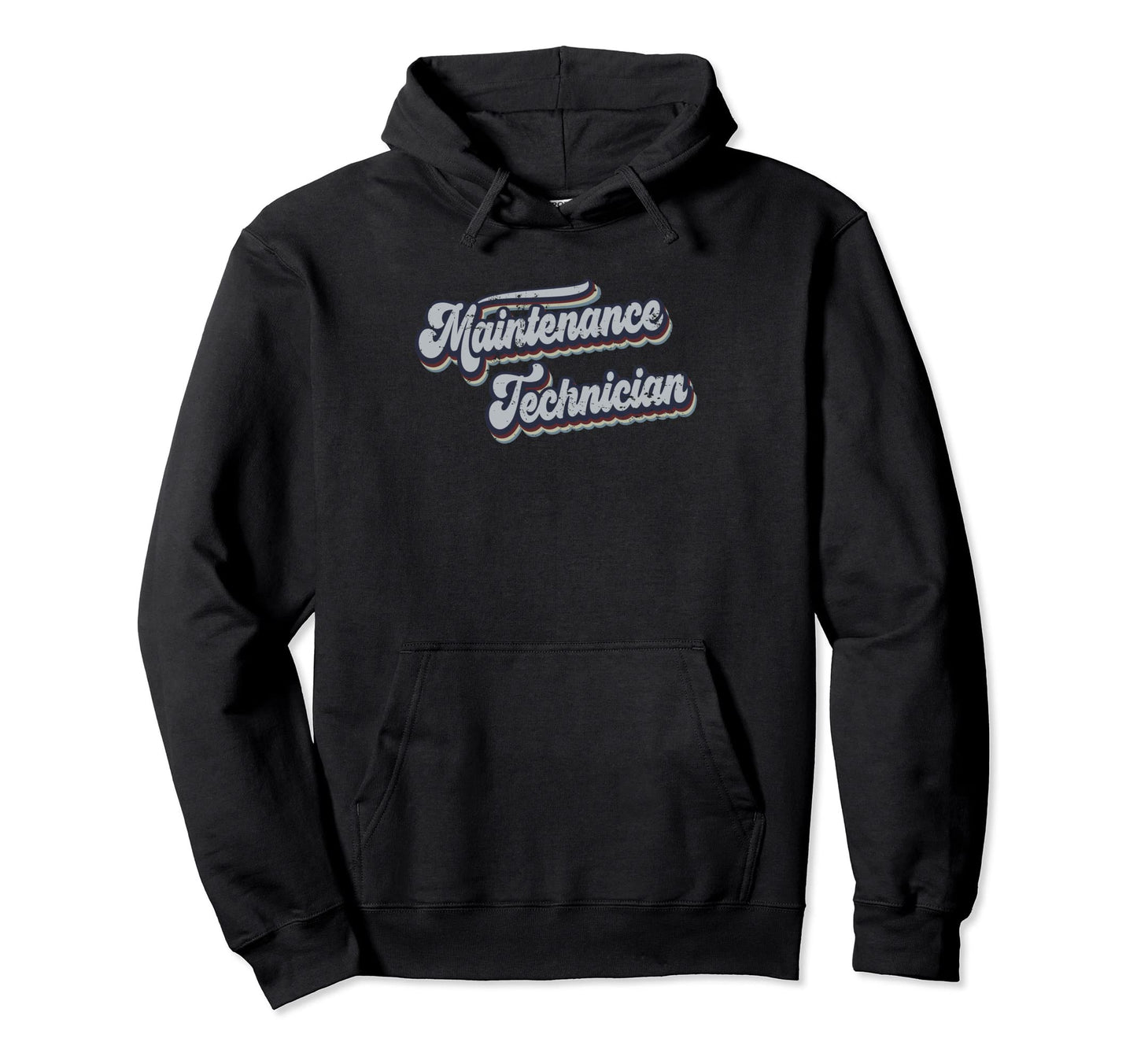 Maintenance Technician Distressed Hoodie - Casual Everyday Wear Men Women - T-Shirt, Sweatshirt, Hoodie