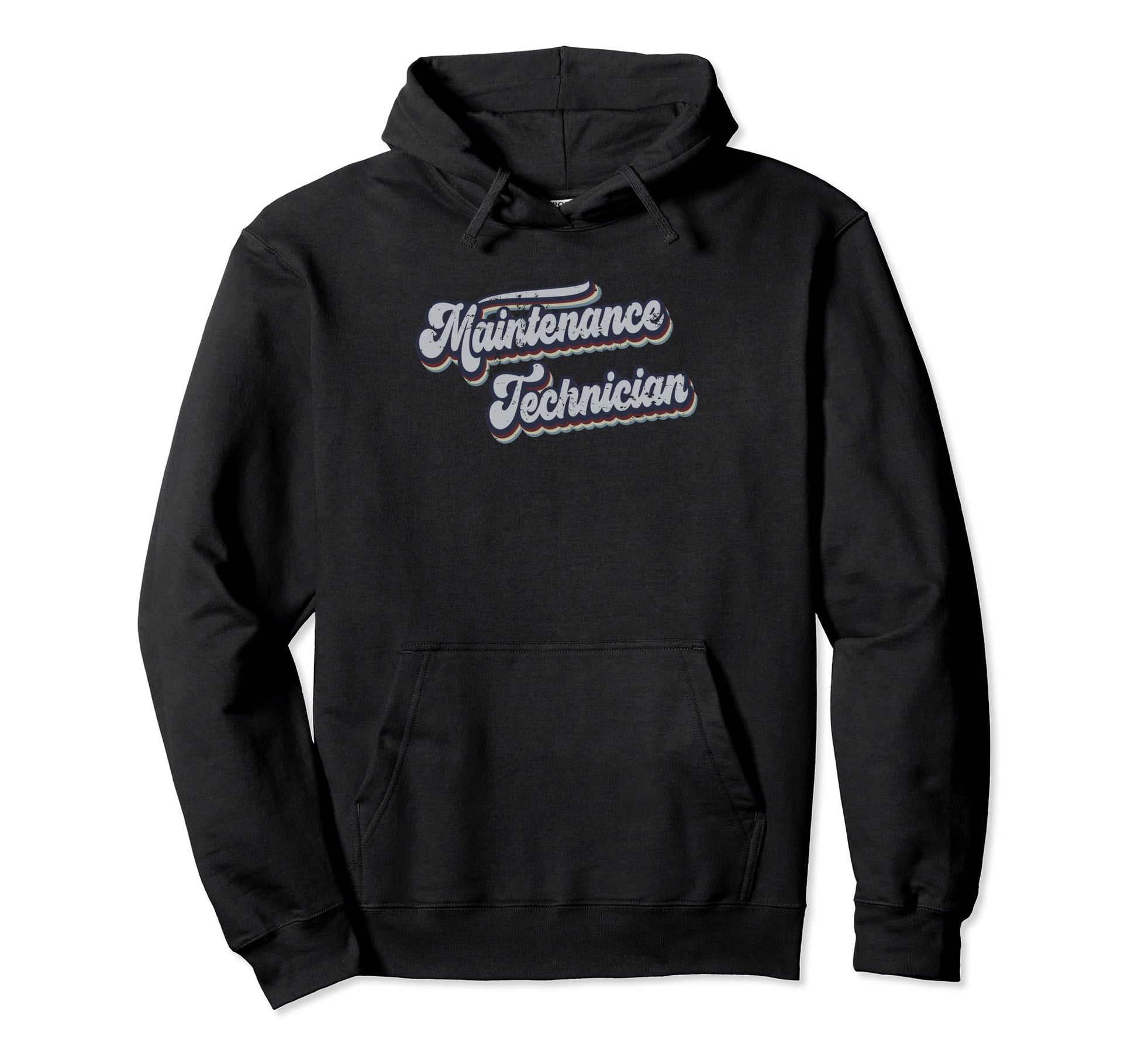 Maintenance Technician Distressed Hoodie - Casual Everyday Wear Men Women - T-Shirt, Sweatshirt, Hoodie