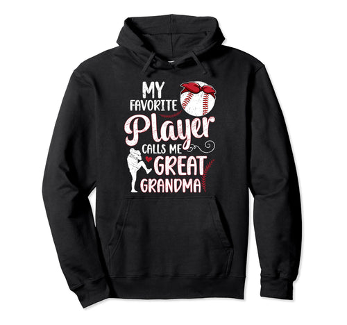 Baseball Great Grandma Proud Baseball Hoodie - Unique Graphic Men Women - T-Shirt, Sweatshirt, Hoodie