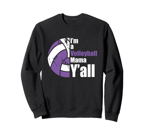 Purple White Volleyball Mom Funny Sweatshirt - Minimalist Print Men Women - T-Shirt, Sweatshirt, Hoodie