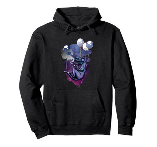 Chilling T Rex Ballons Aesthetic Hoodie - Fun Novelty Design Men Women - T-Shirt, Sweatshirt, Hoodie