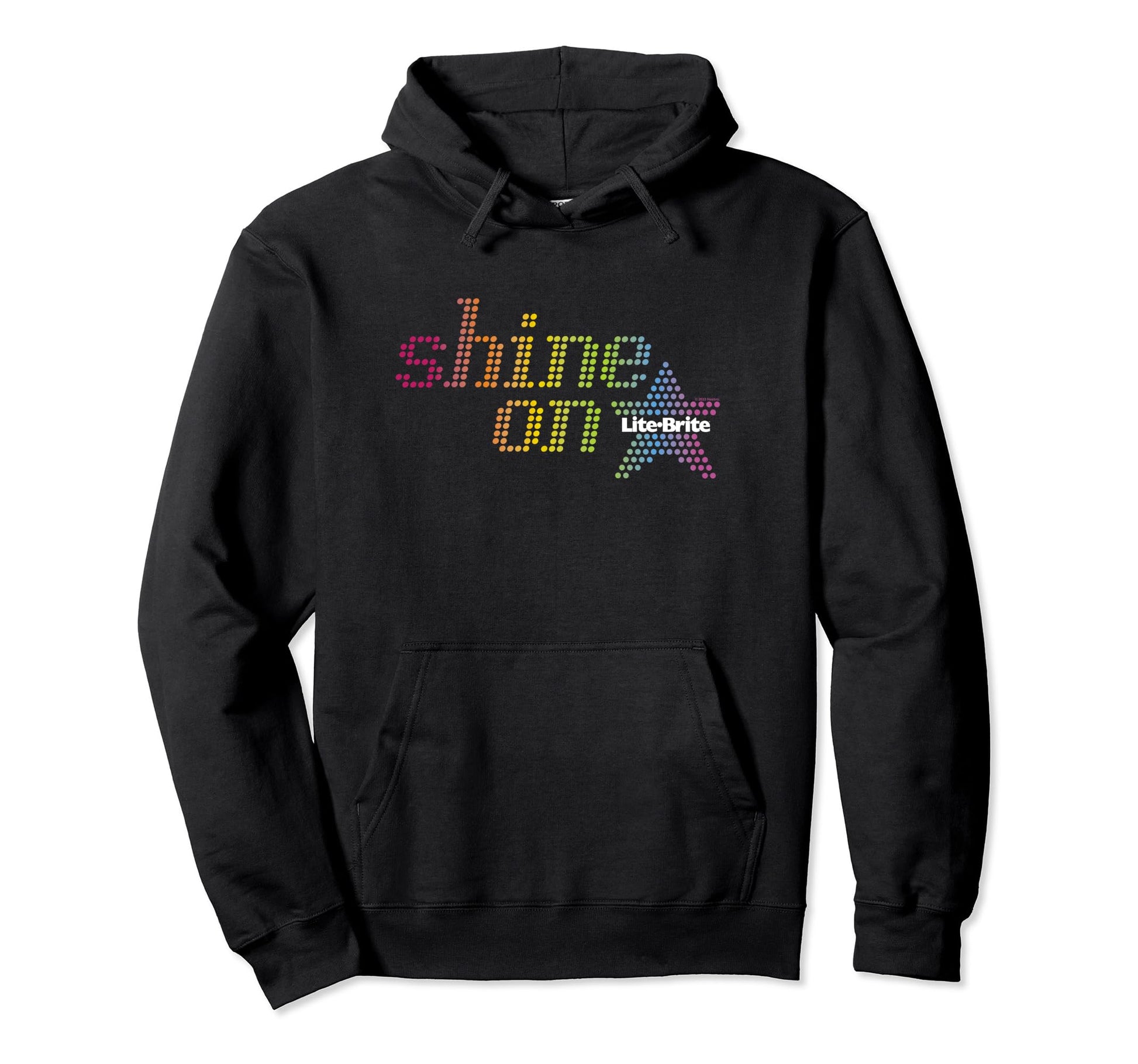 Lite Brite Rainbow Shine Star Template Hoodie - Minimalist Print for Adults - T-Shirt, Sweatshirt, Hoodie