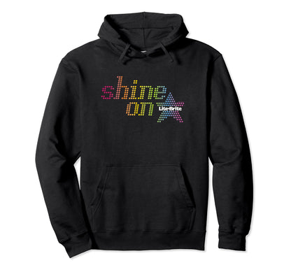 Lite Brite Rainbow Shine Star Template Hoodie - Minimalist Print for Adults - T-Shirt, Sweatshirt, Hoodie