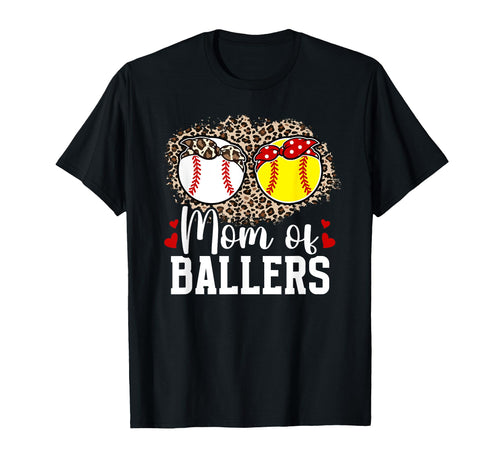 Mom Ballers Baseball Softball Mom T-Shirt - Aesthetic Graphic Unisex - T-Shirt, Sweatshirt, Hoodie