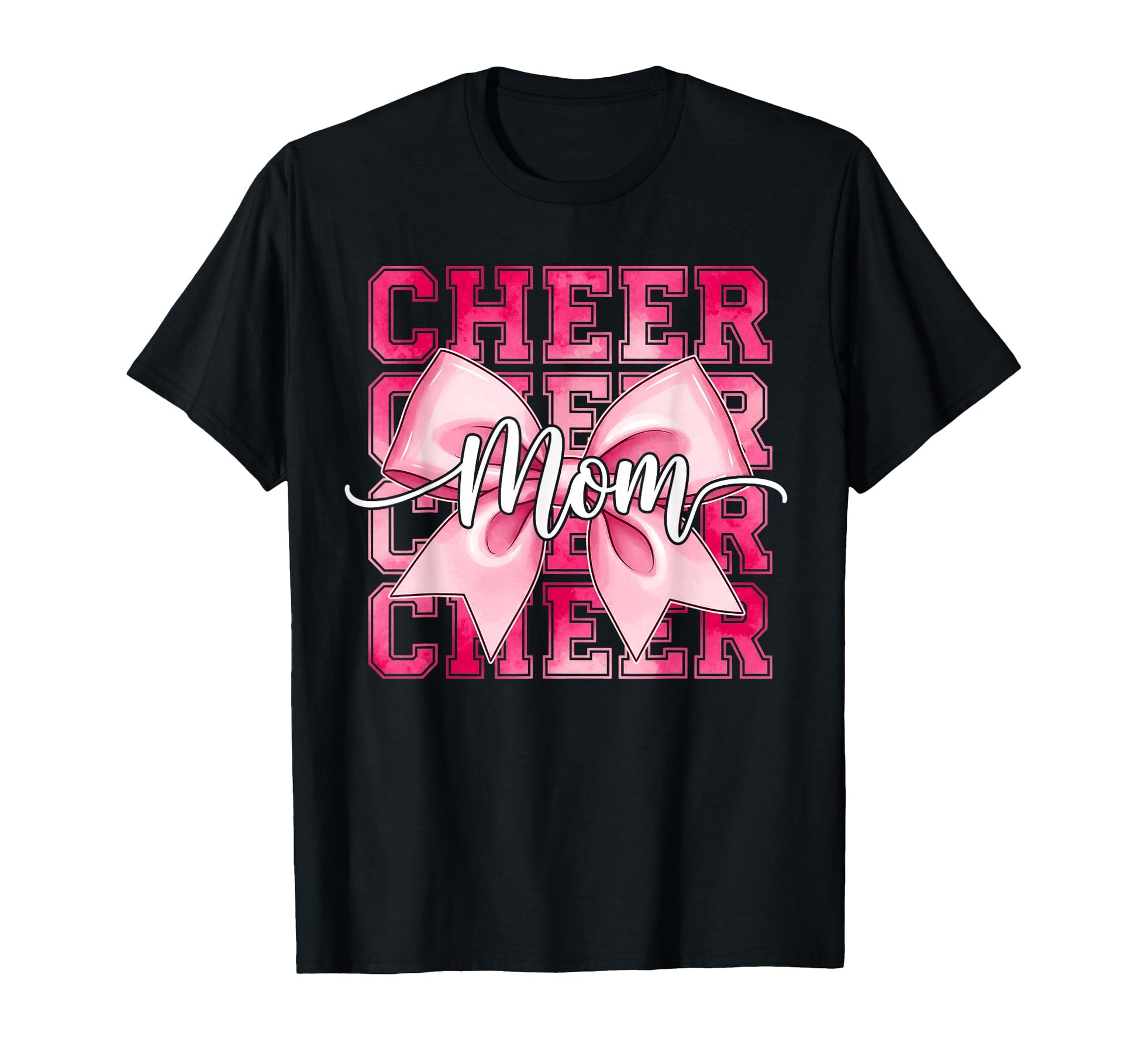 Cheer Mom Funny Mothers Day Coquette Bow T-Shirt - Novelty Apparel Unisex - T-Shirt, Sweatshirt, Hoodie