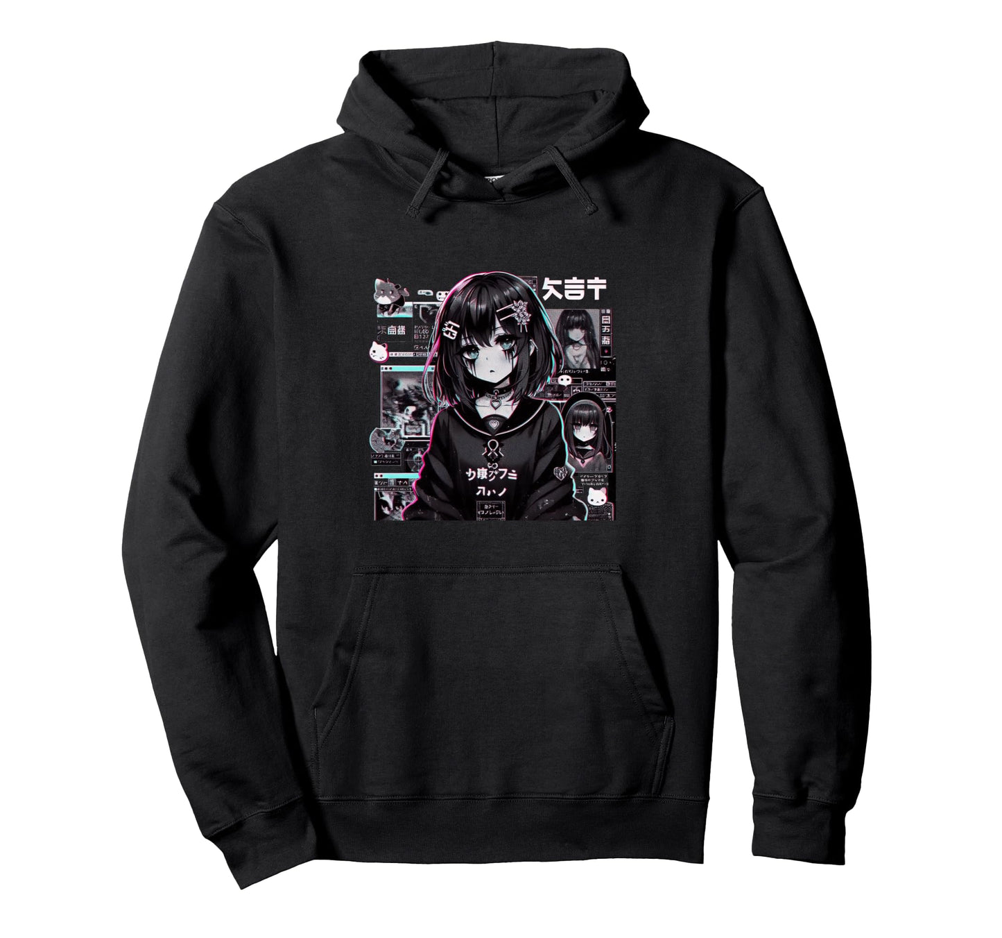 Vaporwave Anime Japanese Aesthetic Hoodie - Fun Novelty Design Unisex - T-Shirt, Sweatshirt, Hoodie