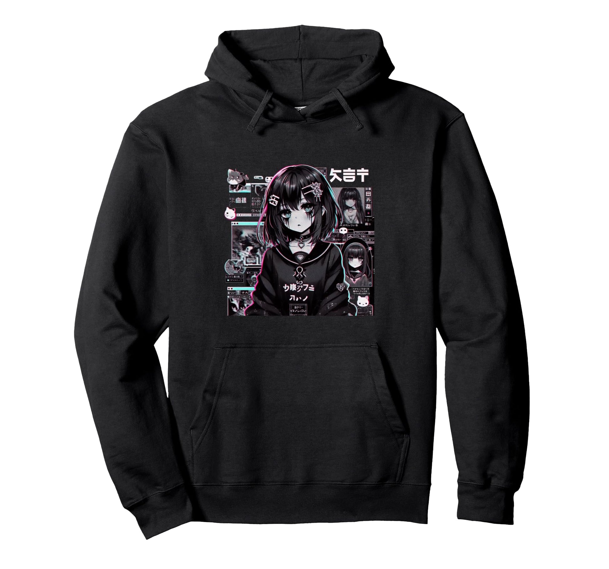 Vaporwave Anime Japanese Aesthetic Hoodie - Fun Novelty Design Unisex - T-Shirt, Sweatshirt, Hoodie