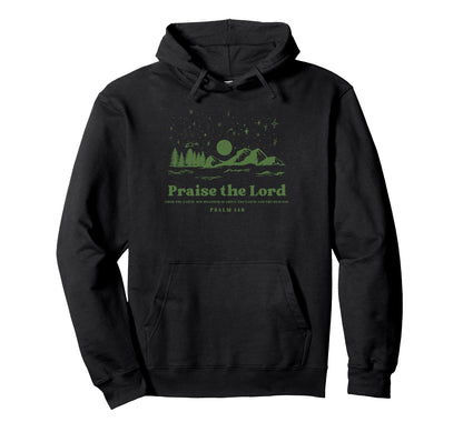 Boho Christian Camping Fall Praise God Hoodie - Graphic Print Men Women - T-Shirt, Sweatshirt, Hoodie