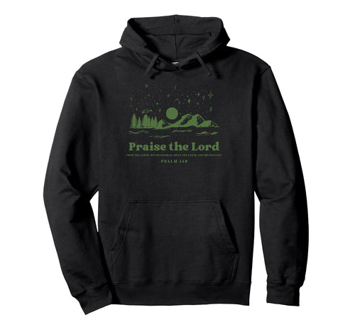 Boho Christian Camping Fall Praise God Hoodie - Graphic Print Men Women - T-Shirt, Sweatshirt, Hoodie