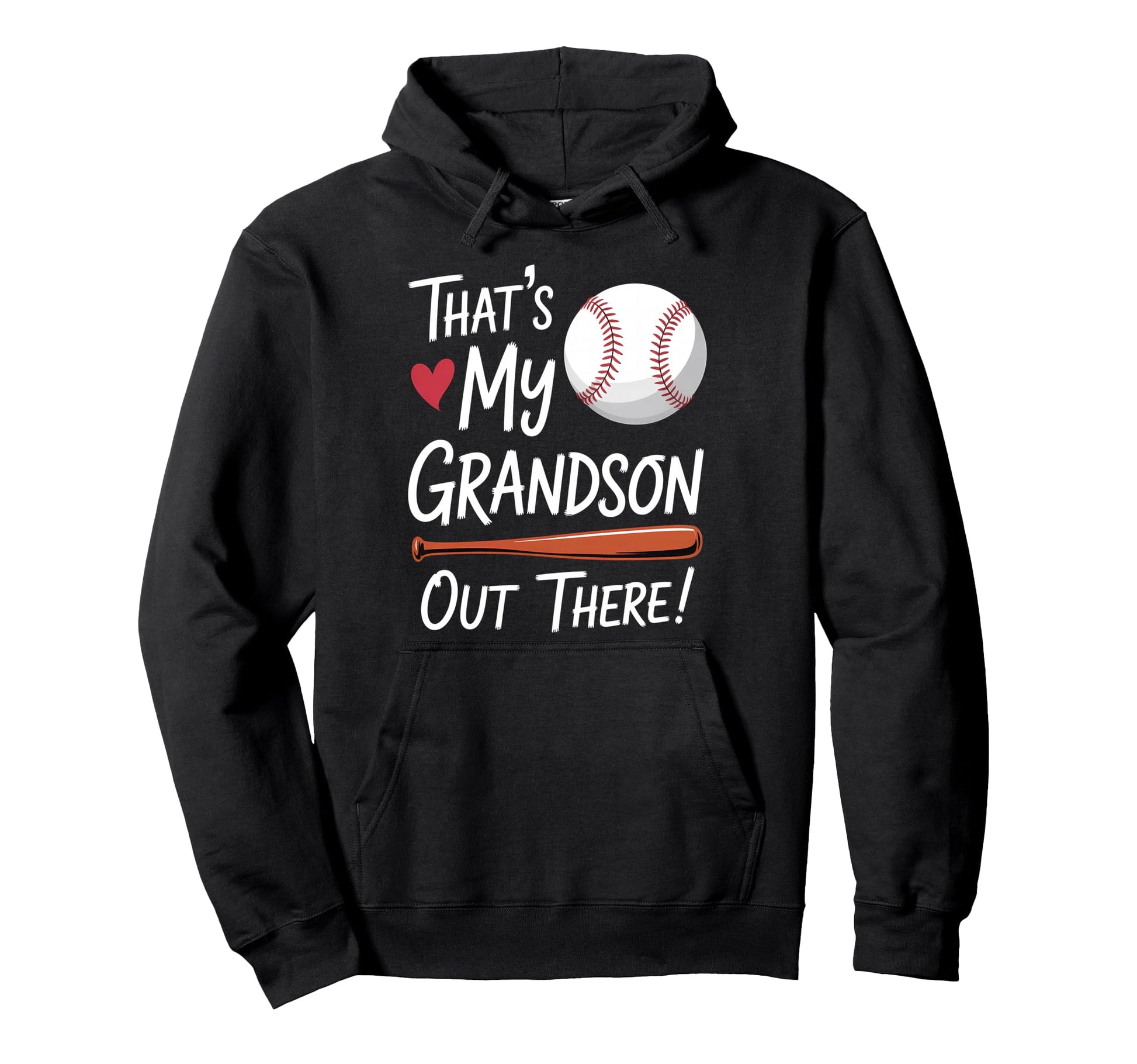 Thats My Grandson Out There Baseball Grandma Hoodie - Graphic Print Unisex - T-Shirt, Sweatshirt, Hoodie