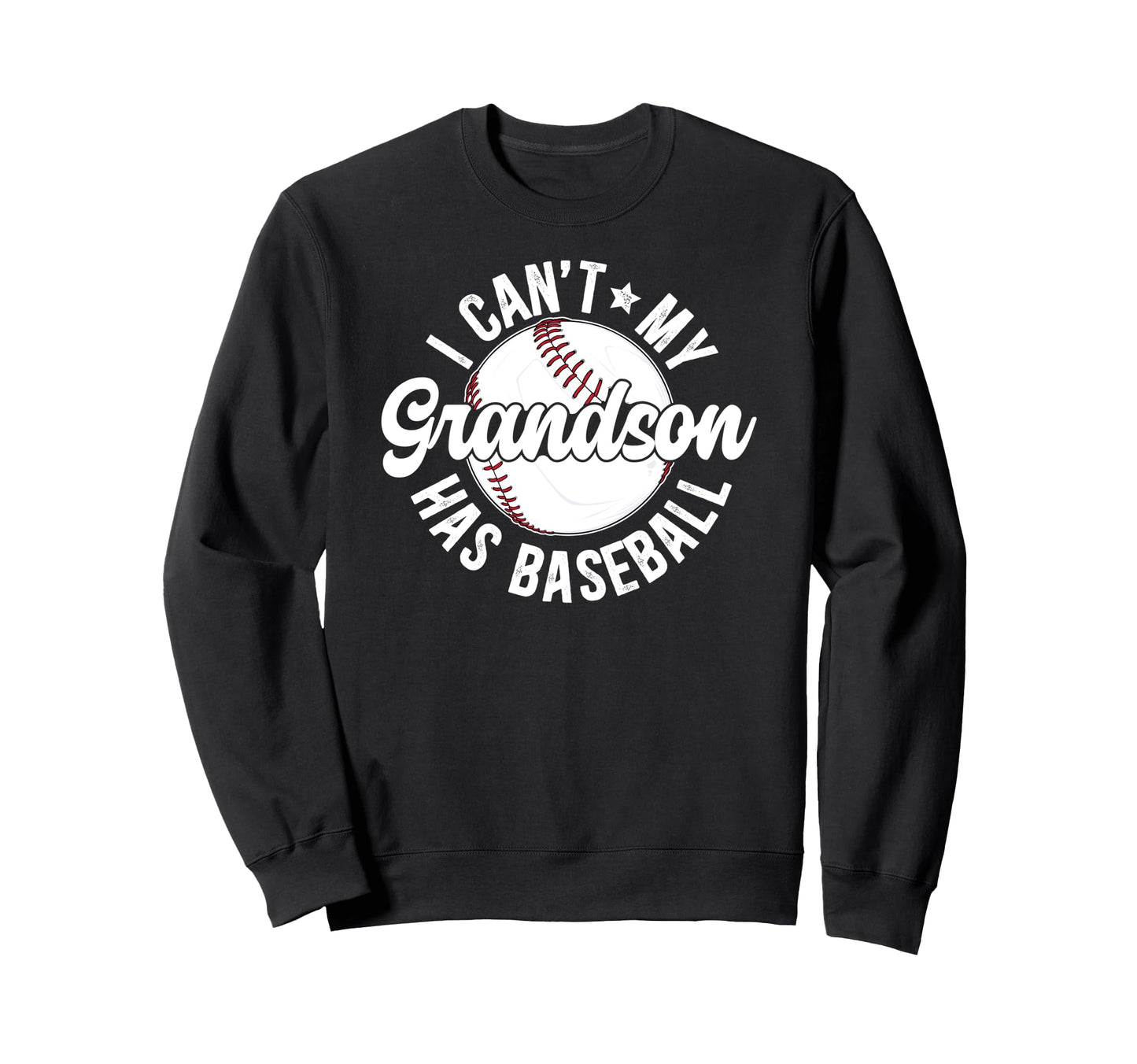 My Grandson Has Baseball Grandpa Sweatshirt - Graphic Print for Adults - T-Shirt, Sweatshirt, Hoodie