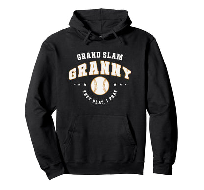 Funny Baseball Grandma Granny Hoodie - Unique Graphic for Adults - T-Shirt, Sweatshirt, Hoodie
