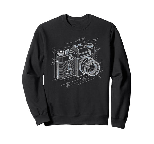 Exploded Camera Diagram Schematic Sweatshirt - Novelty Apparel for Adults - T-Shirt, Sweatshirt, Hoodie