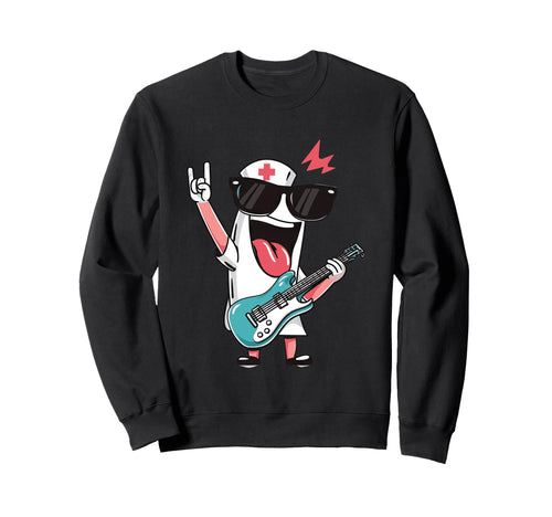 Funny Nurse Rock Music Guitar Sweatshirt - Novelty Apparel for Adults - T-Shirt, Sweatshirt, Hoodie