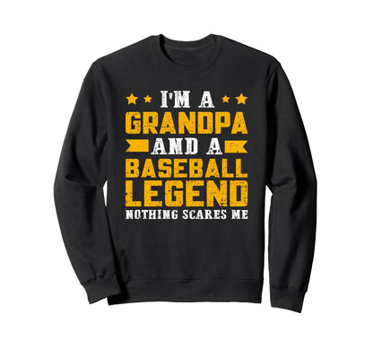 Funny Grandpa Gift Baseball Lover Hoodie - Trendy Graphic for Adults - T-Shirt, Sweatshirt, Hoodie