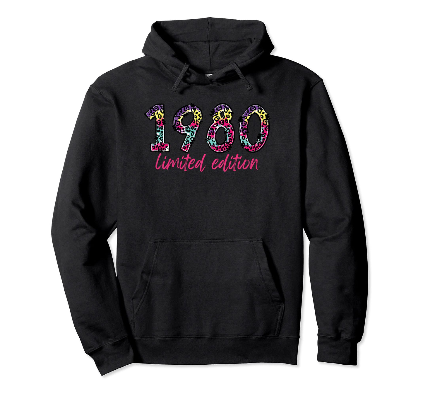 1980 Rainbow Leopard Hoodie - Novelty Apparel Men Women - T-Shirt, Sweatshirt, Hoodie