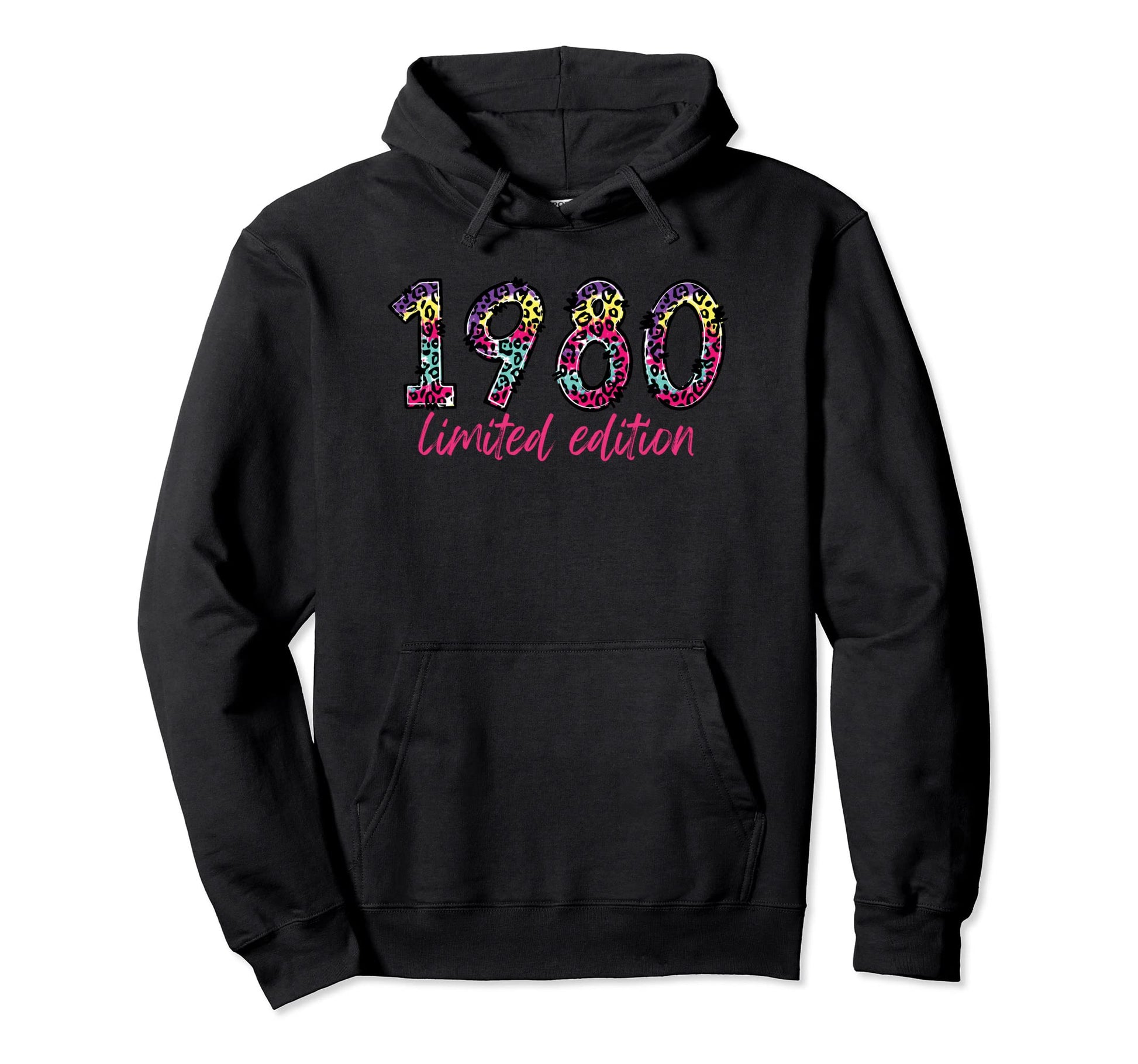 1980 Rainbow Leopard Hoodie - Novelty Apparel Men Women - T-Shirt, Sweatshirt, Hoodie