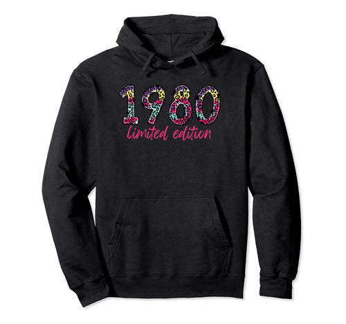 1980 Rainbow Leopard Hoodie - Novelty Apparel Men Women - T-Shirt, Sweatshirt, Hoodie