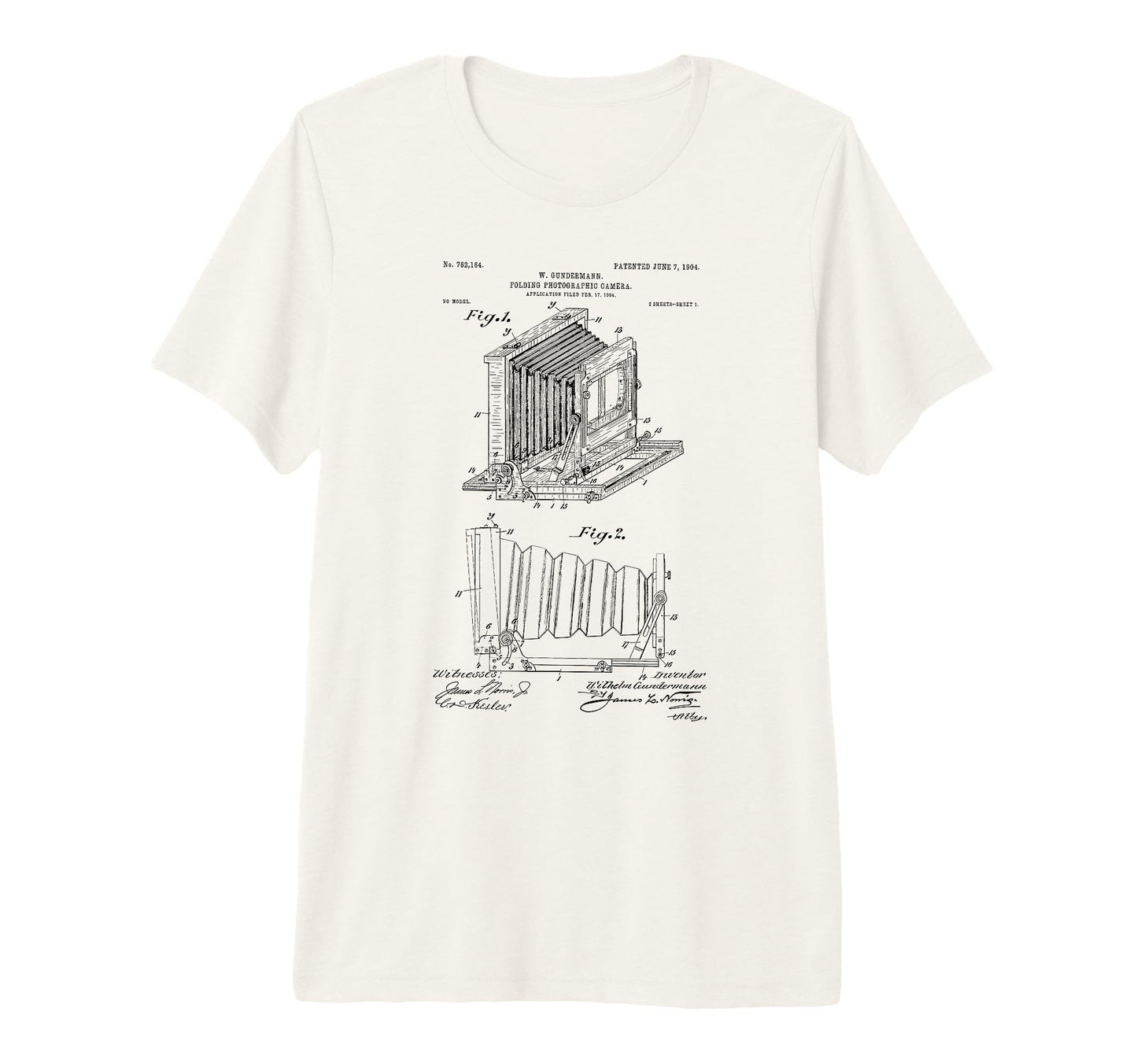 Box Camera Patent Blueprint T-Shirt - Minimalist Print Men Women - T-Shirt, Sweatshirt, Hoodie