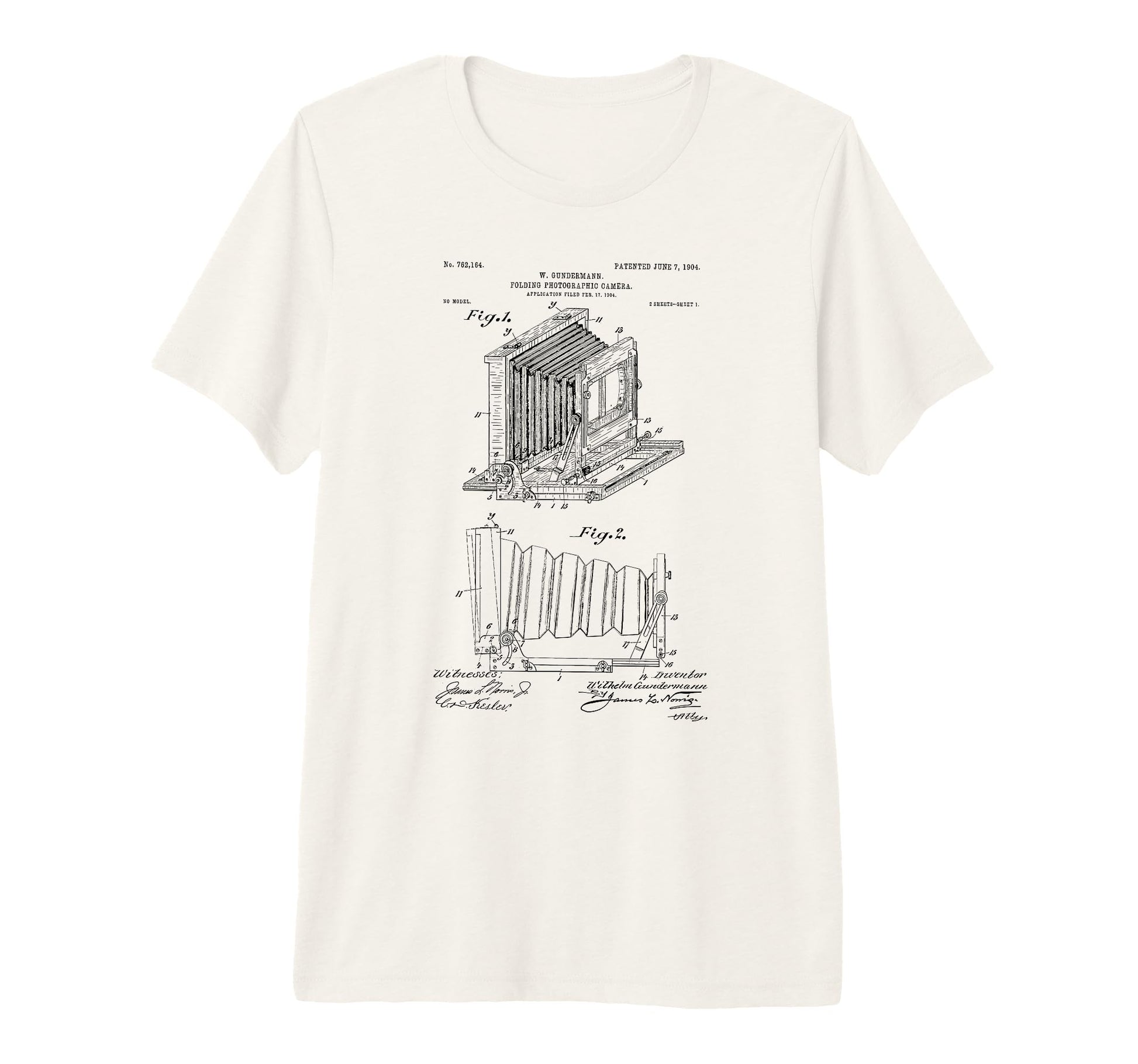 Box Camera Patent Blueprint T-Shirt - Minimalist Print Men Women - T-Shirt, Sweatshirt, Hoodie