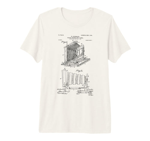 Box Camera Patent Blueprint T-Shirt - Minimalist Print Men Women - T-Shirt, Sweatshirt, Hoodie