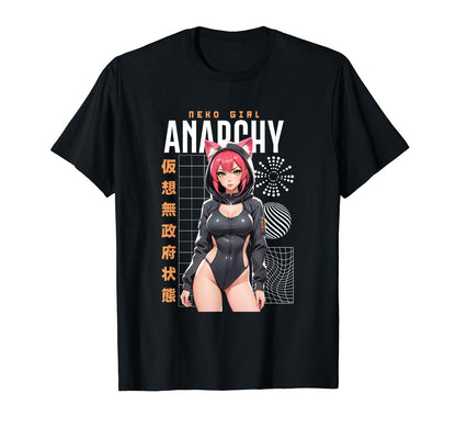 Japanese Anime Neko Urban Cyber T-Shirt - Graphic Print Men Women - T-Shirt, Sweatshirt, Hoodie