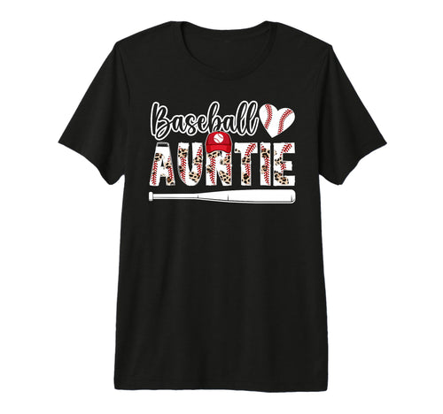 Baseball Auntie Leopard Baseball Aunt T-Shirt - Streetwear Style Men Women - T-Shirt, Sweatshirt, Hoodie