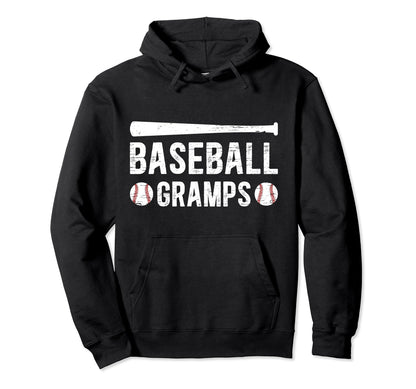 Baseball Gramps Best Grandpa Gramps Baseball Hoodie - Graphic Print Unisex - T-Shirt, Sweatshirt, Hoodie